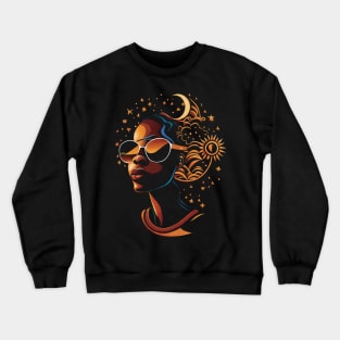 African American Woman Crewneck Sweatshirt
